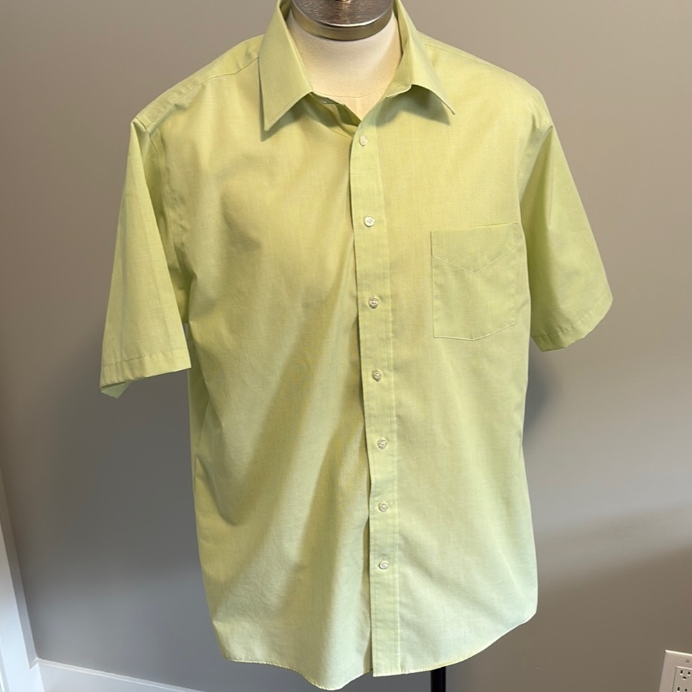 Stafford Green Casual Button Down Shirt